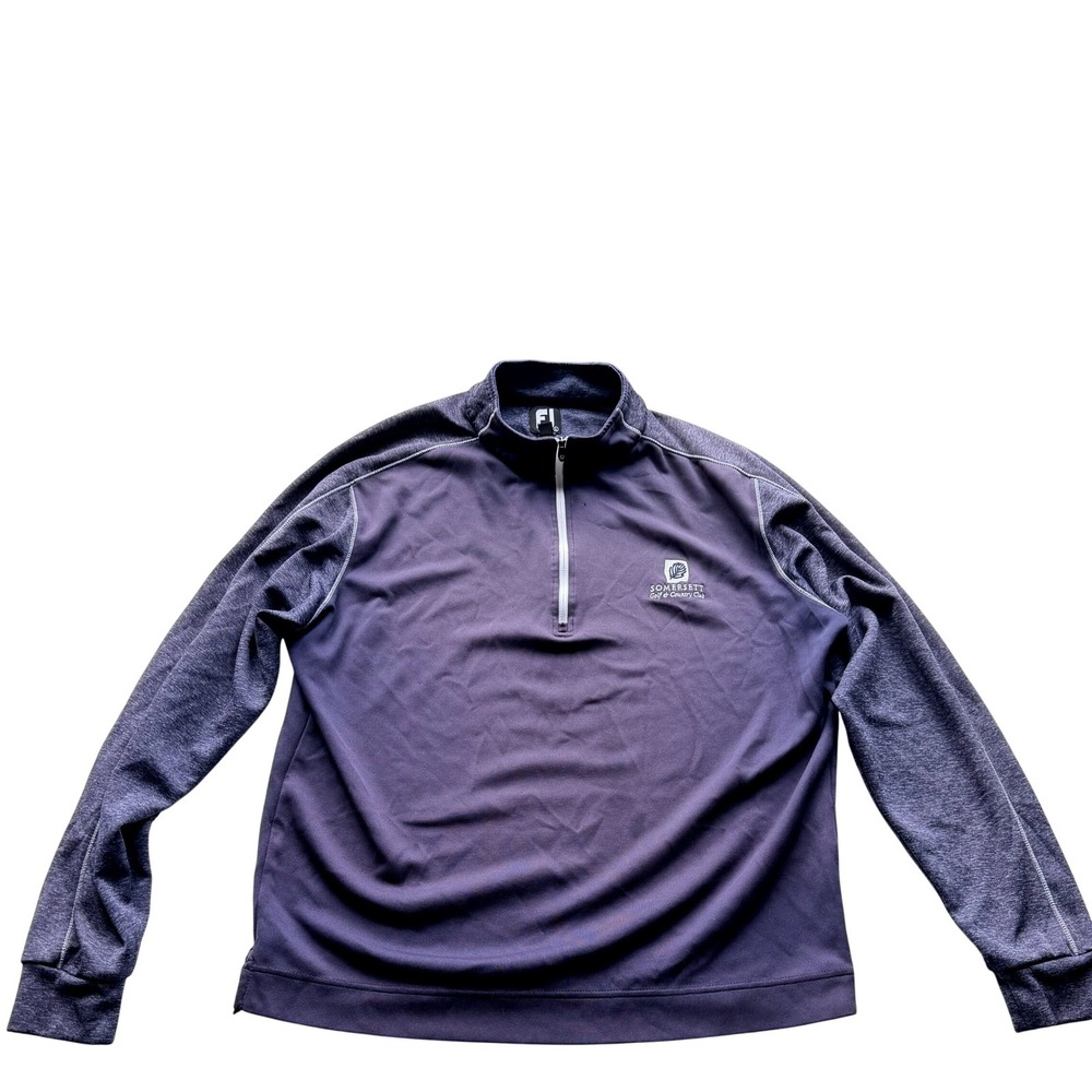 FootJoy‎ Mens Somersett Golf & Country Club 1/4 Zip Pullover Large Purple